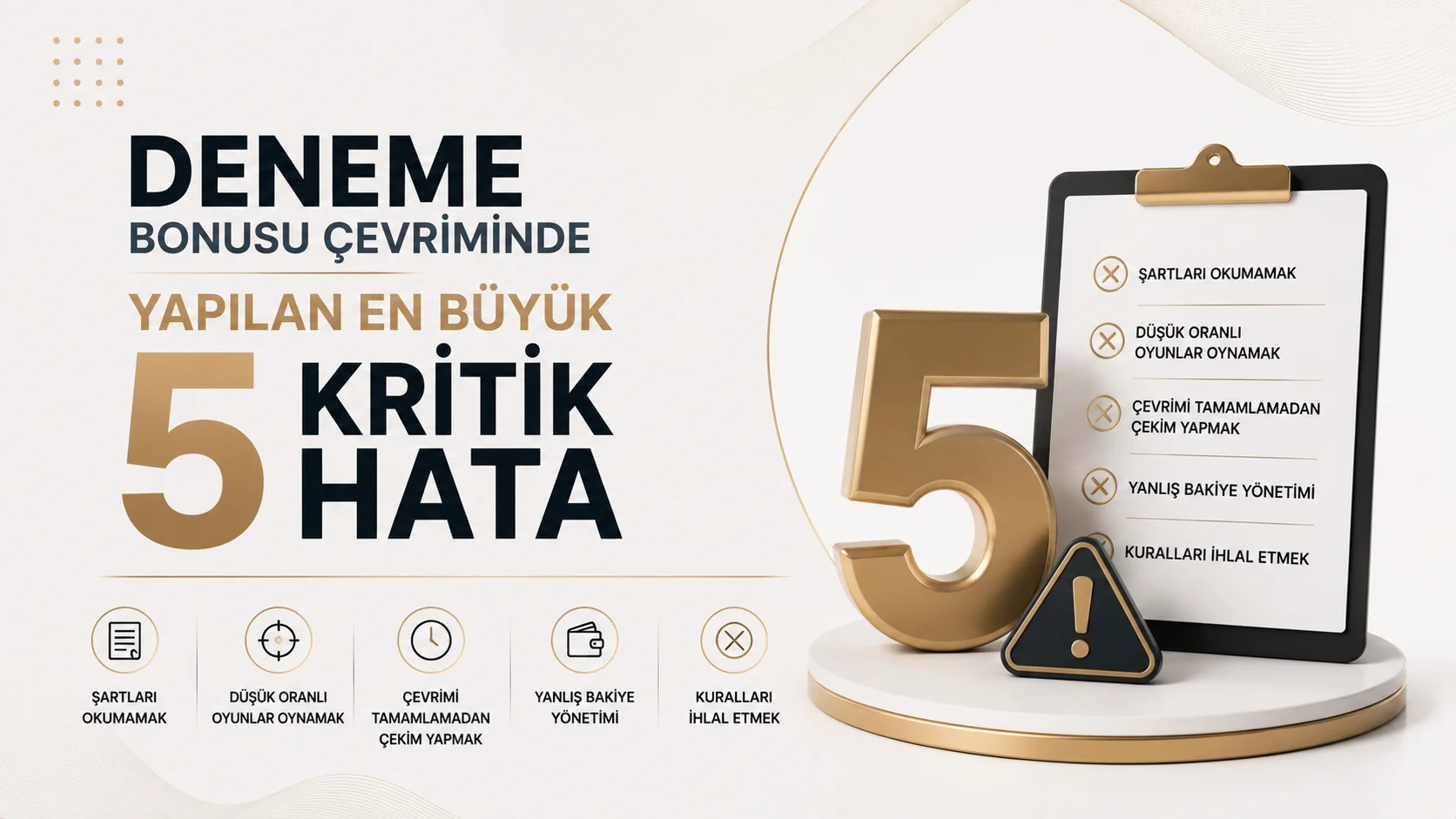 Deneme Bonusu Çevriminde Yapılan En Büyük 5 Kritik Hata